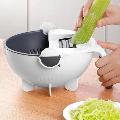 Magic Multifunctional Rotate Vegetable Cutter by Anti Spier