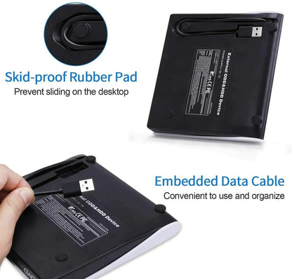 Slim External CD DVD Drive USB 3.0 Disc Player Burner Writer For Laptop PC Mac by Anti Spier