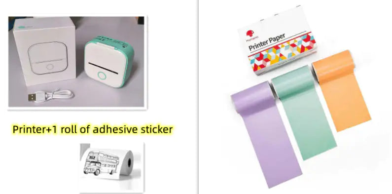 Portable Mini Thermal Label Printer Home Photo Printer Student Wrong Question Printer Bluetooth Mini Label Printer Price Tag by Anti Spier