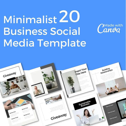 Downloadable Minimalist Business Social Media Template Bundle by Anti Spier