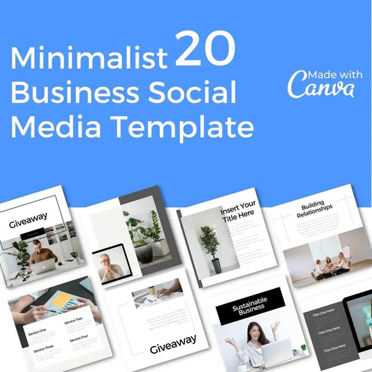 Downloadable Minimalist Business Social Media Template Bundle by Anti Spier