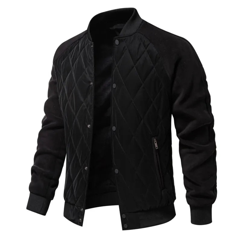 Mens Patchwork Thick Fleece Lined Jacket by Anti Spier