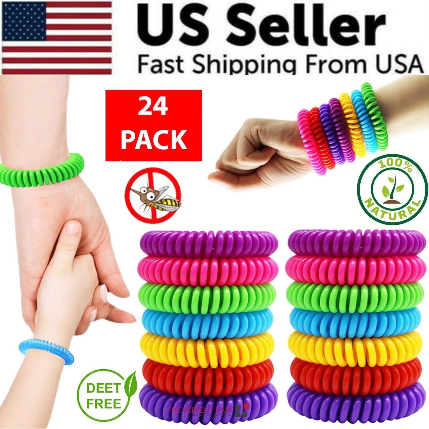 24 Pack Anti Bug Insect Pest Repellent Bracelet Wrist Band Natural Protection US by Anti Spier