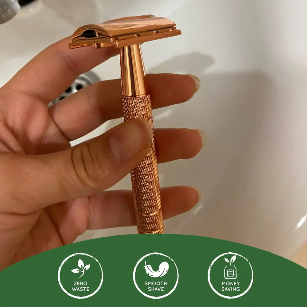 Rose Gold Double Edge Safety Razor by Anti Spier