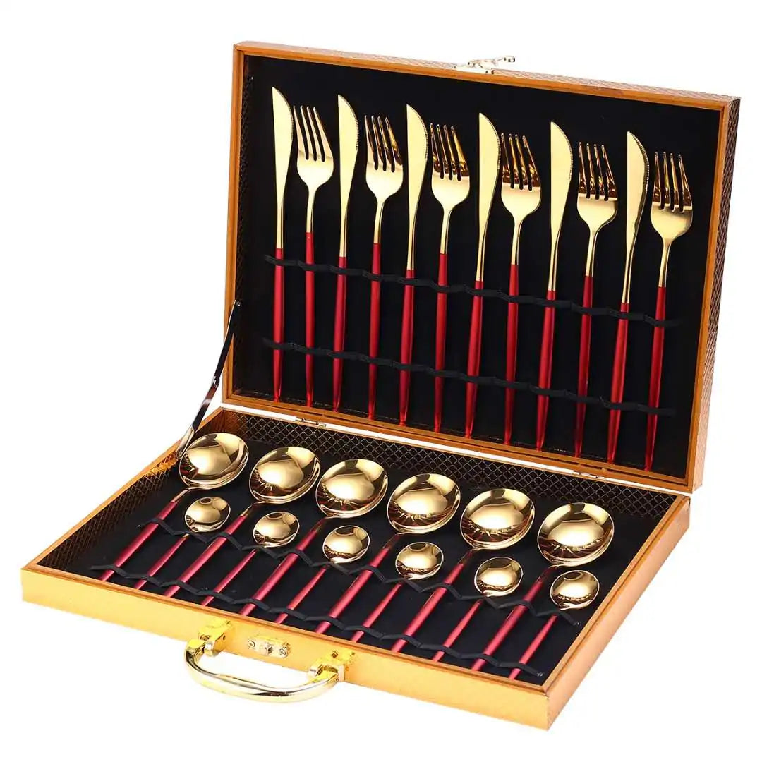 24 Pieces Luxury Cutlery Set by Anti Spier