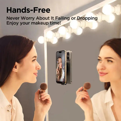 Joyroom Magnetic Suction Cup Phone Mount Hand-Free Mirror Shower Silicone Suction Phone Case Grip Stand Holder For iPhone 15 Pro by Anti Spier