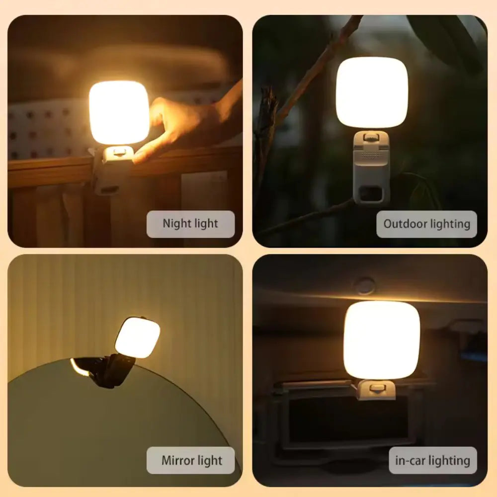 LED Clip-on Phone Light with Adjustable Stand by Anti Spier