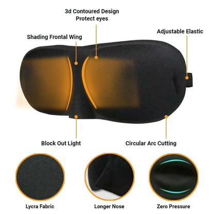 2 Pack Travel 3D Eye Mask by Anti Spier