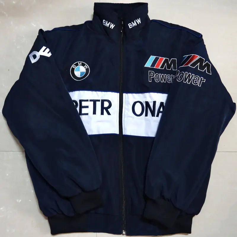 F1 Motorcycle Racing Jacket with Vintage Embroidery by Anti Spier