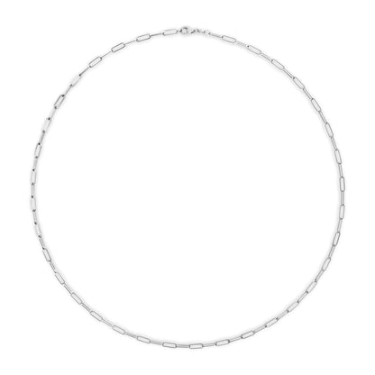 Unisex Solid 14K Gold 2.5mm Paperclip Chain Necklace by Anti Spier