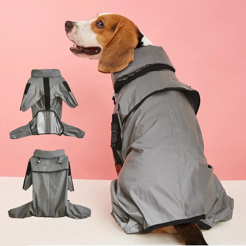Reflective Pet Dog Raincoat by Anti Spier