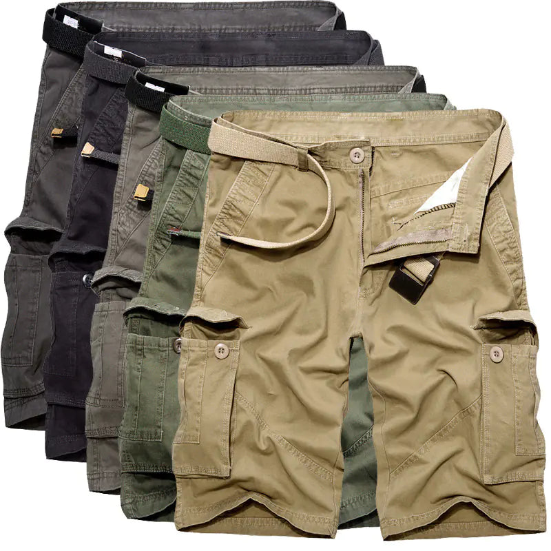 Plus Size Men's Multi Pocket Cargo Shorts by Anti Spier