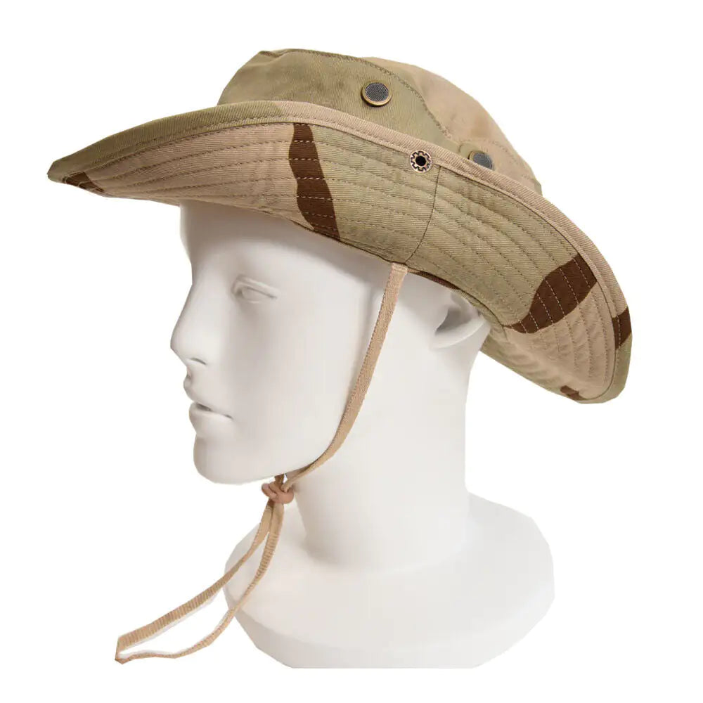 Boonie Bucket Hats Outdoor Fishing Hunting Wide Brim Mesh Camo Safari Sun Cap by Anti Spier