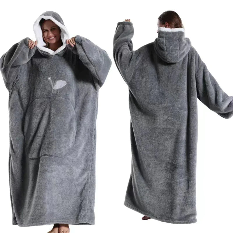 Lengthened Solid Color Home Lazy Clothes by Anti Spier