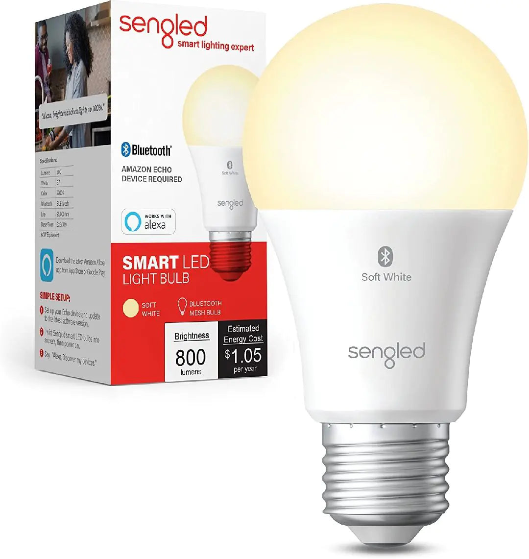 LED Smart Light Bulb, Alexa Compatible by Anti Spier