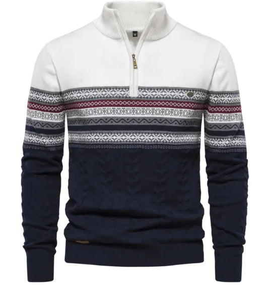Men's Stand-up Collar Half-Zip Sweater by Anti Spier