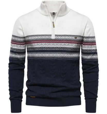 Men's Stand-up Collar Half-Zip Sweater by Anti Spier