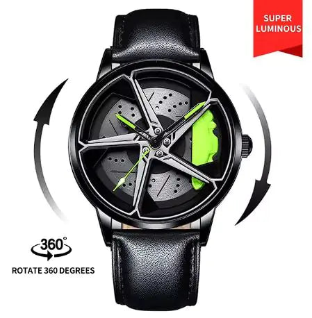 Men's Sports Car Wheel Watch by Anti Spier
