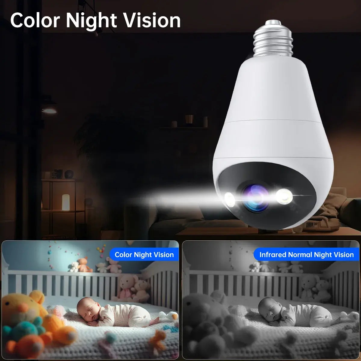 WiFi Bulb Camera with Night Vision by Anti Spier