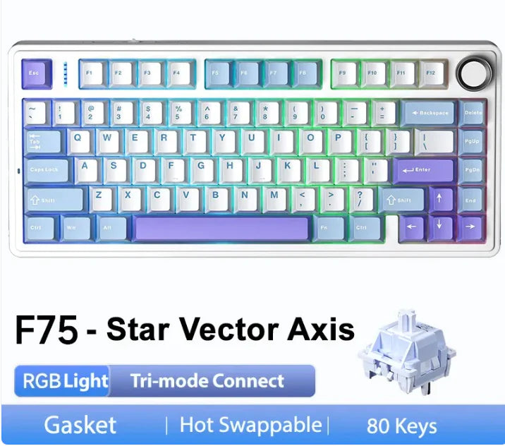 Wireless Three-Mode Bluetooth Mechanical Keyboard by Anti Spier