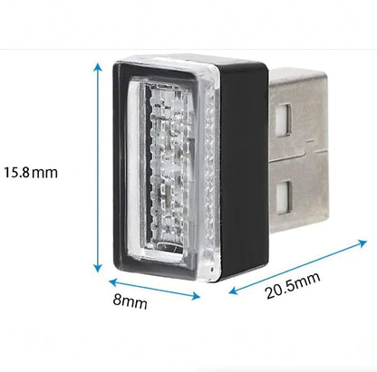 3x Mini Blue LED USB Car Interior Light Neon Atmosphere Ambient Lamp Accessories by Anti Spier