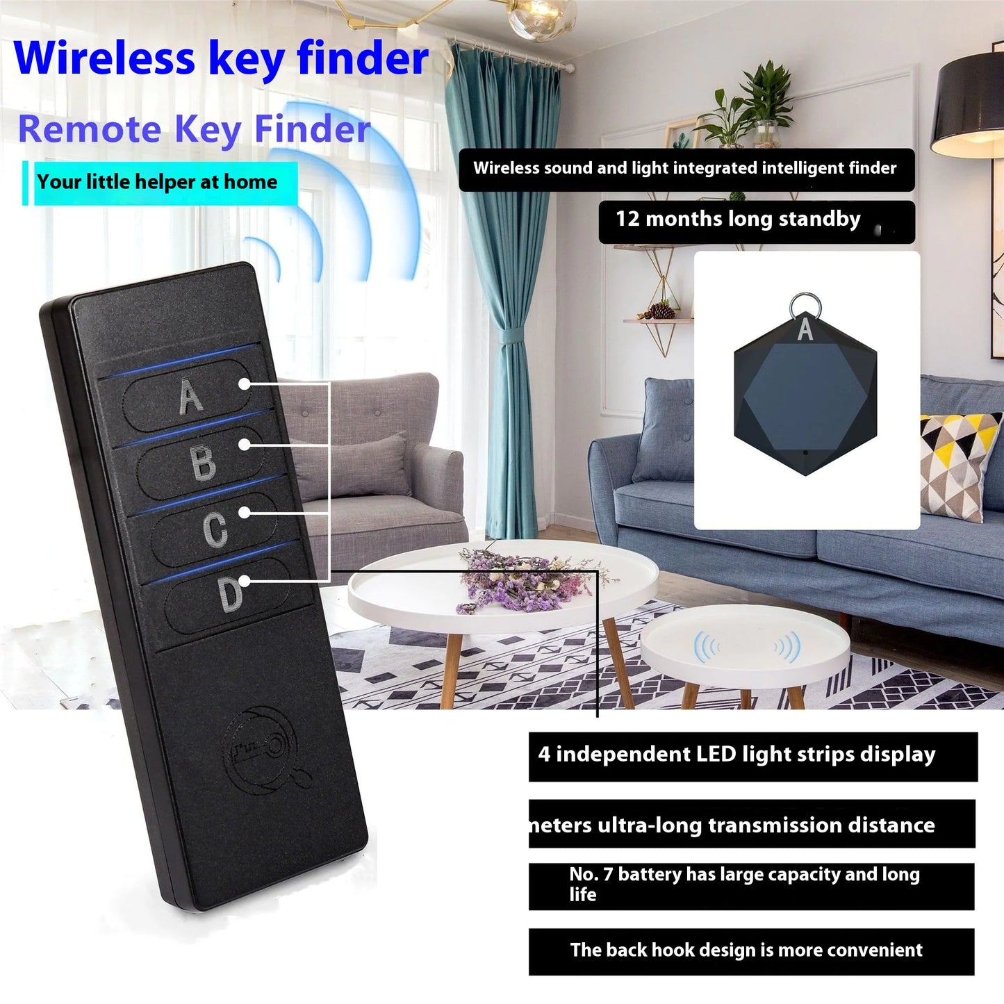 Wireless Search Key Anti-loss Alarm Device by Anti Spier