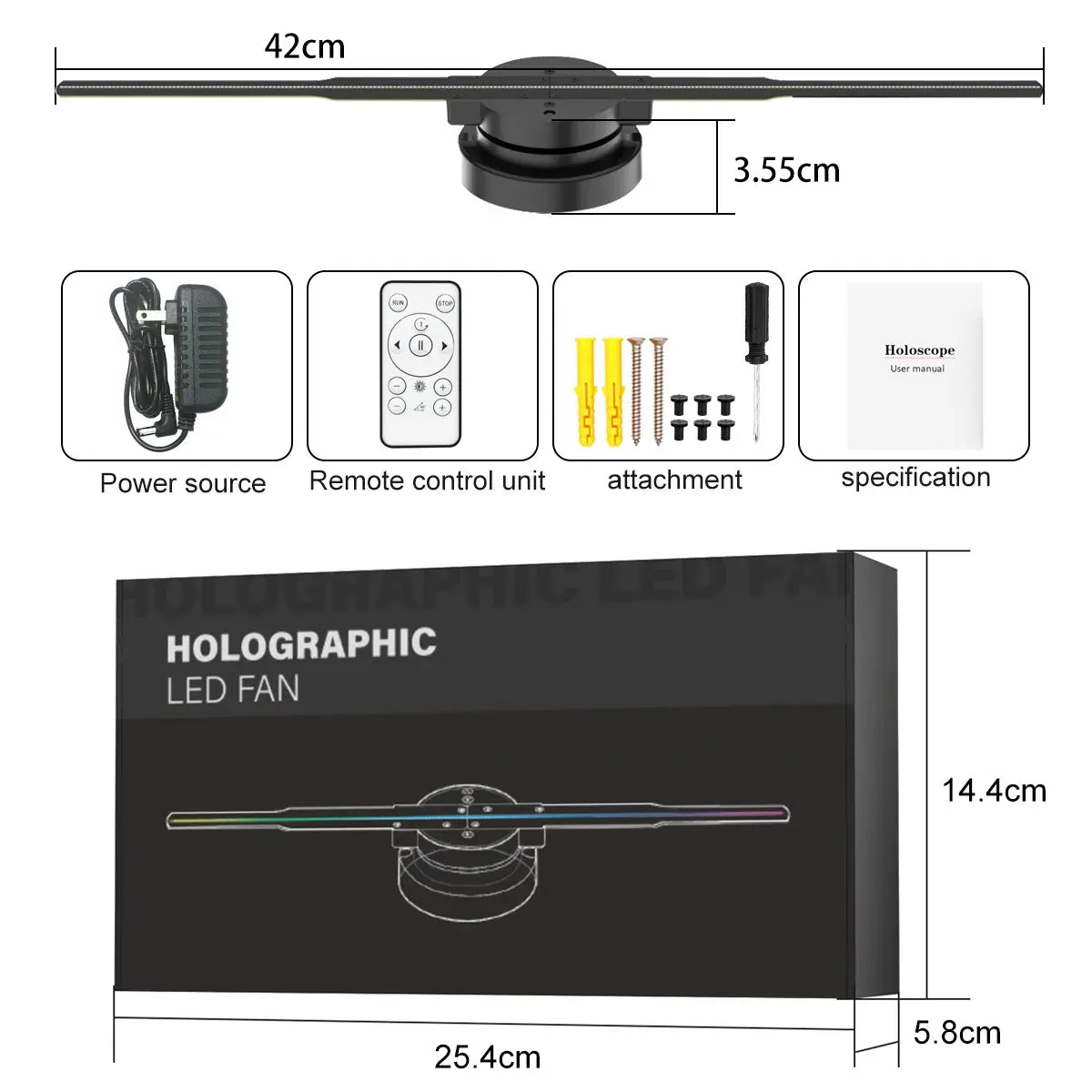 3D HD Hologram Fan Projector by Anti Spier