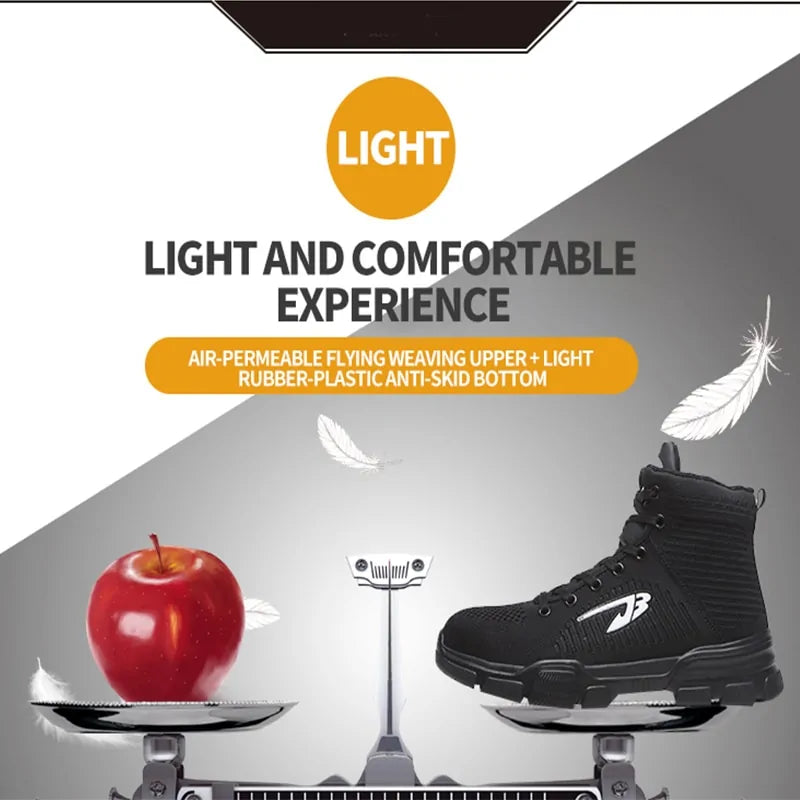 Men's Winter Safety Work Boots - Steel Toe Waterproof Insulated Construction Boots by Anti Spier