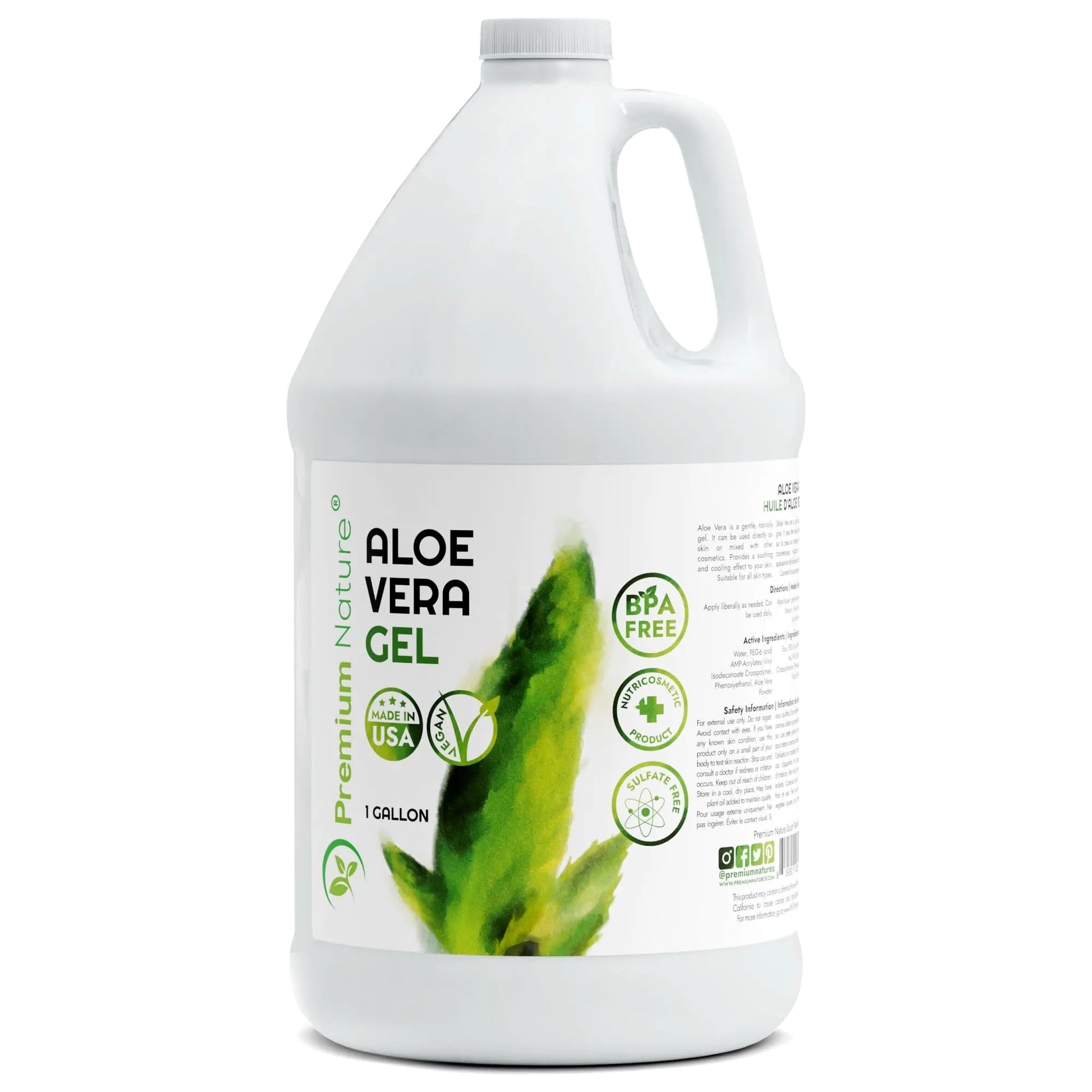 Premium Nature Pure Aloe Vera Gel For Face & Dry Skin Sunburn Relief Aloe Vera Gel for Skin Moisturizer Aloe Vera Gel from Aloe Vera Plant Aloe Vera Gel for Hair Aloe Gel 1 Gallon by Anti Spier