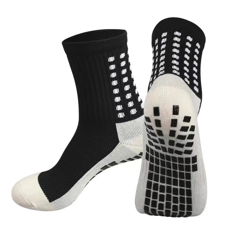 3 Pair Sport Socks Anti Slip W/ Grip Soccer Men Football Basketball Sock Premium by Anti Spier