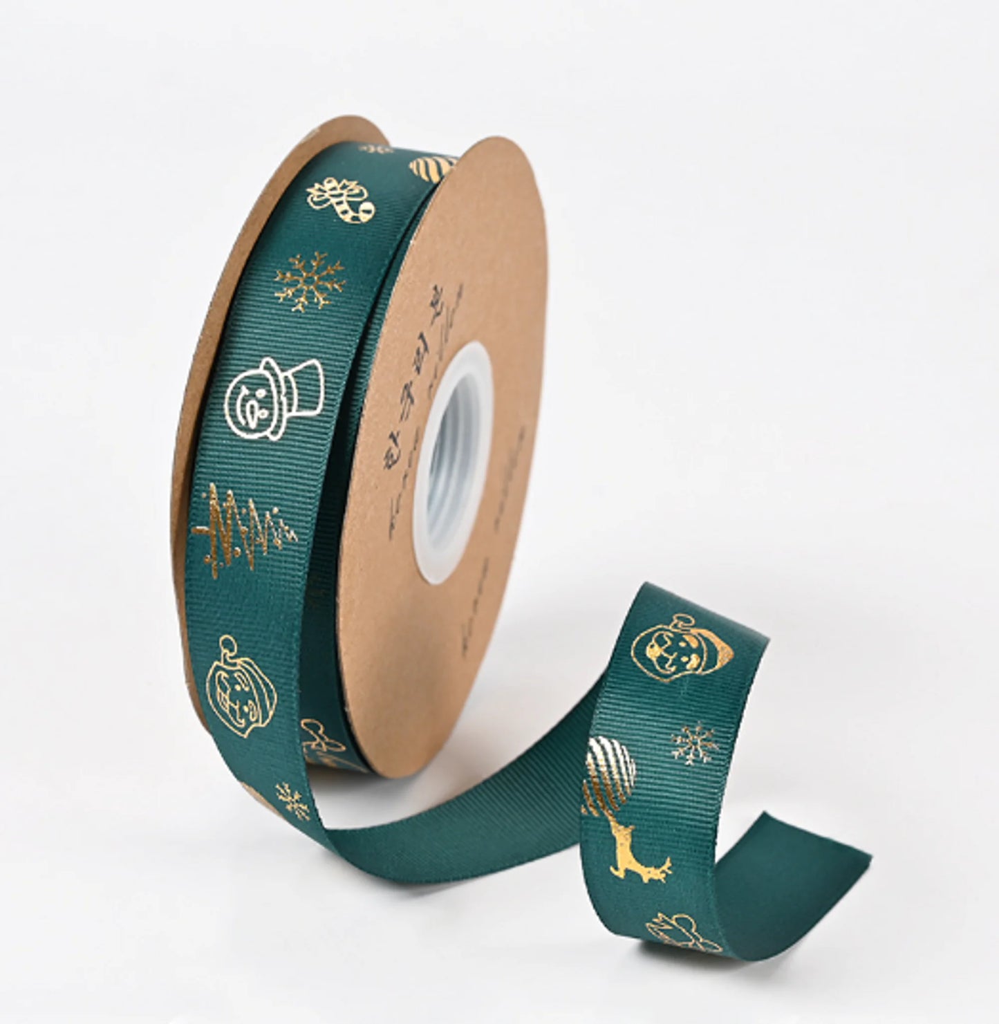 Ribbon Printed Christmas Design Decoration Gift Packing by Anti Spier