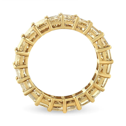 14K Yellow Gold 4.00 Cttw Shared Prong Set Princess Cut Diamond Eternity Band Ring (J-K Color, VS1-VS2 Clarity) by Anti Spier