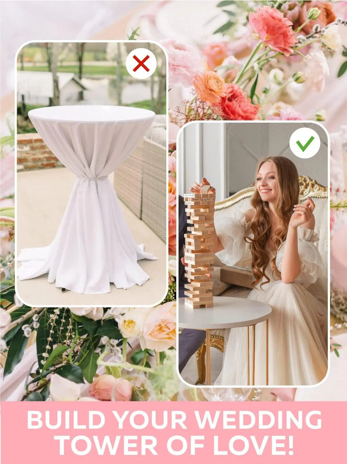 Wedding Guest Book Alternative 75 pcs Wooden Block Guest Book for Sign by Anti Spier