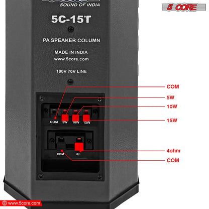 5Core Outdoor Speakers Stereo In Wall 100W Peak Passive Home Audio System by Anti Spier