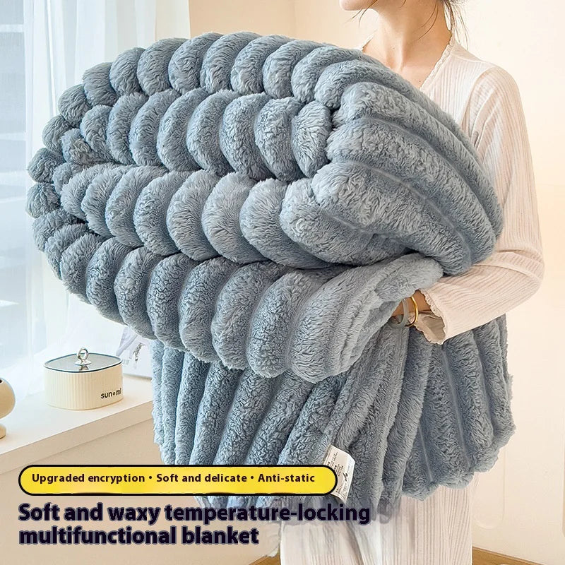Faux Rabbit Fur Velvet Blanket by Anti Spier