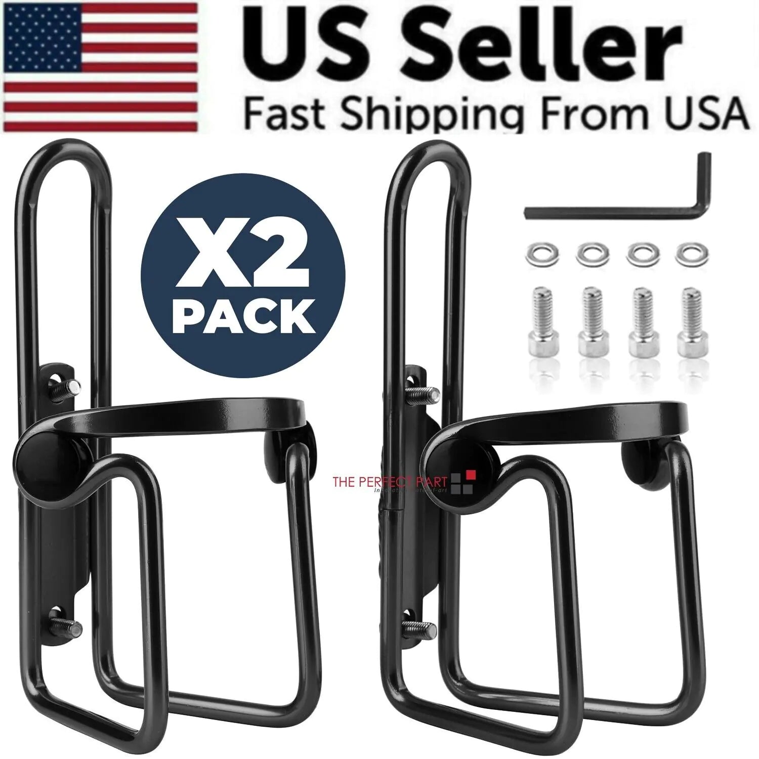2 Packs Bike Water Bottle Cages Bicycle Lightweight Aluminum Alloy Bottle Holder by Anti Spier