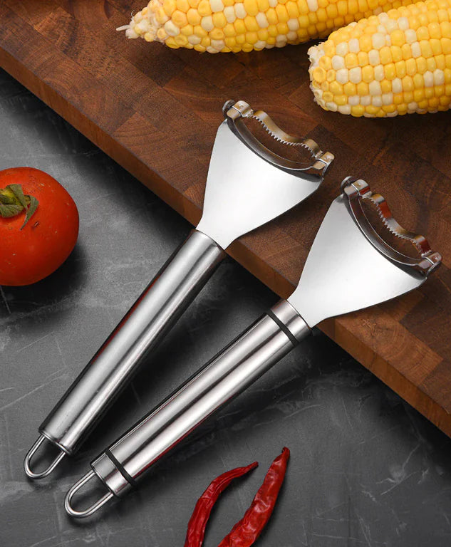 2x Corn Cob Peeler Stainless Steel Thresher Stripper Remover Kitchen Cutter Tool by Anti Spier