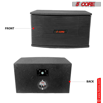 5Core Box Subwoofer for Car 1Pc Black 800W Peak Power 8 Inch Vented Trunk Speaker Woofer 8 Ohm by Anti Spier