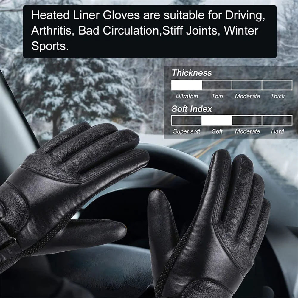 Electric USB Heated Gloves Winter Warming Thermal Ski Snow Hand Warm Windproof by Anti Spier