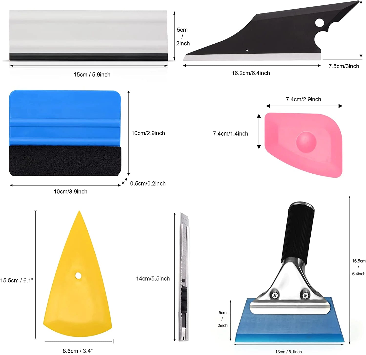 29 PCS Window Tint Tools Kit Car Auto Film Tinting Scraper Squeegee Installation by Anti Spier