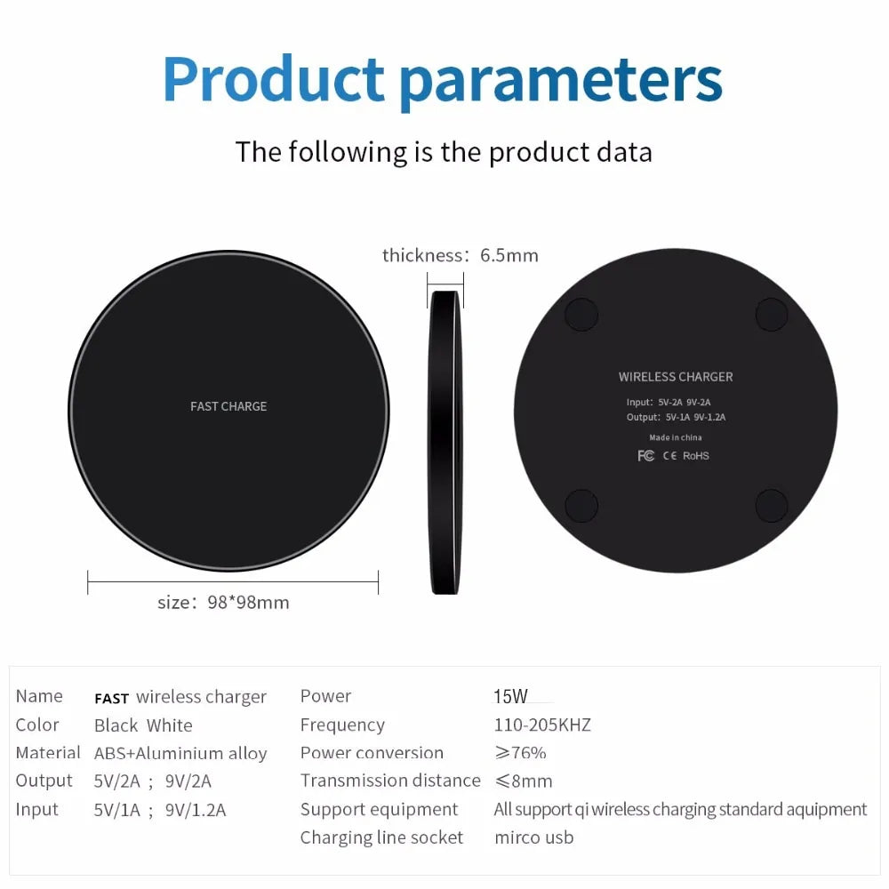 20W Qi Wireless Charger: Fast Charging for iPhone, Samsung, Xiaomi, Huawei, and More! by Anti Spier