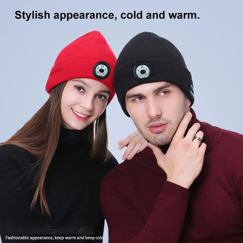 LED Hat With Stereo Headset by Anti Spier