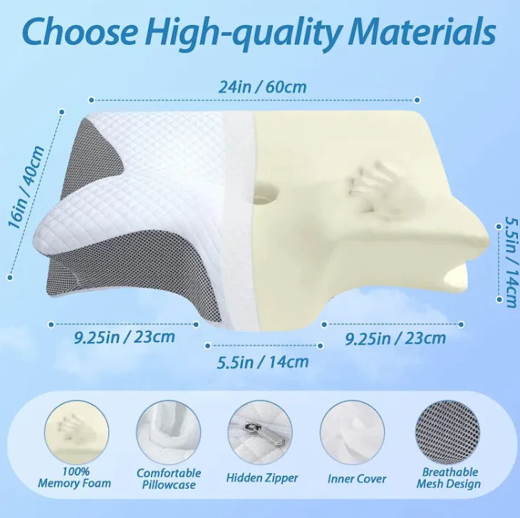 Memory Pillow Sleep Cervical Support by Anti Spier