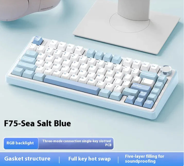 Wireless Three-Mode Bluetooth Mechanical Keyboard by Anti Spier