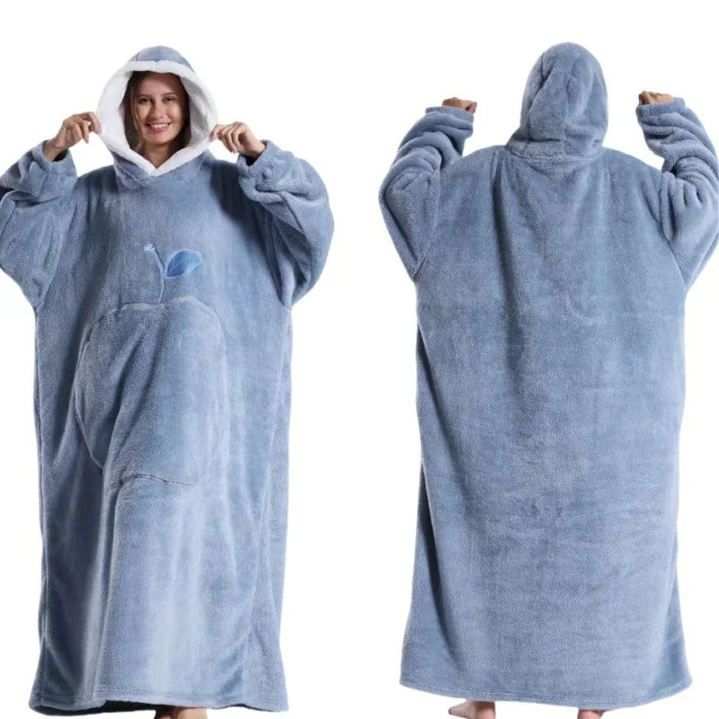 Lengthened Solid Color Home Lazy Clothes by Anti Spier