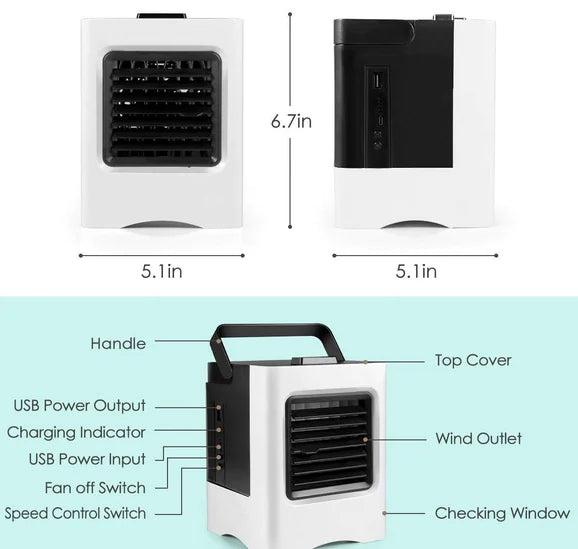Mini Portable Air Conditioning Fan for Office Use by Anti Spier