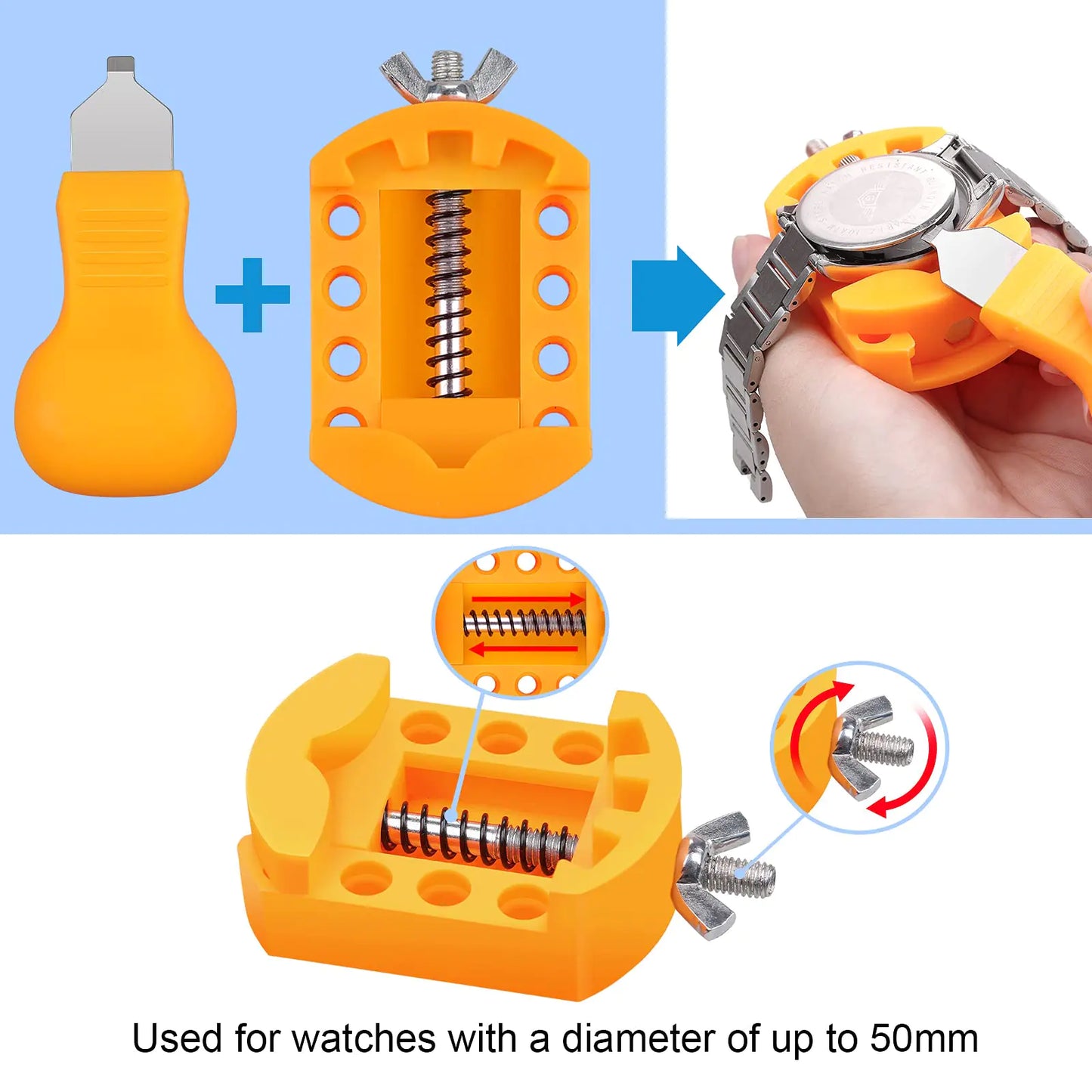 JOREST Watch Battery Replacement Kit, Watch Repair Screwdriver, Watch Band Replacement tool, Watch Wrench Back Remover, Watch Case Opener, Watch Back Remover Holder, Spring bar, Tweezers by Anti Spier