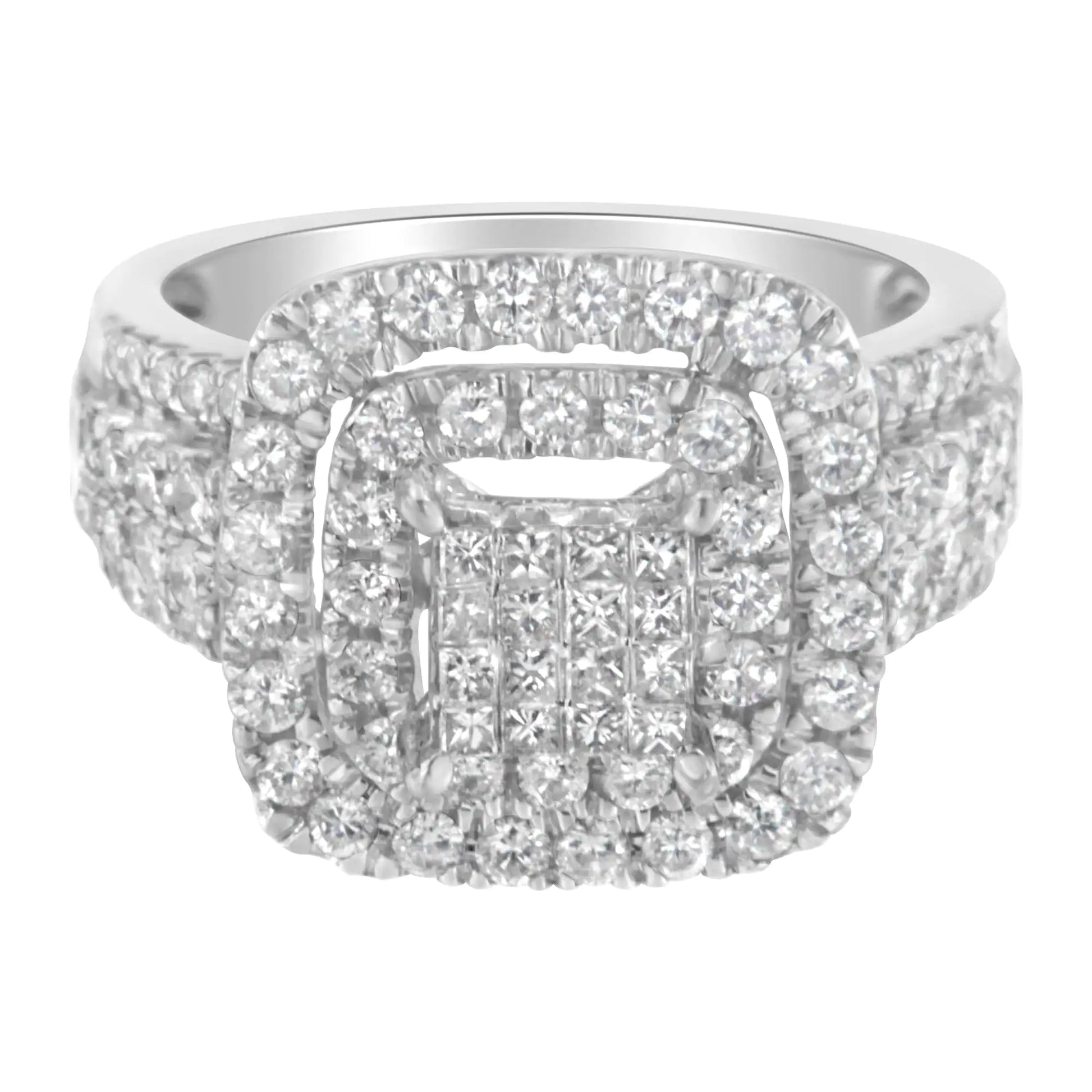 14KT White Gold Diamond Cocktail Ring (1 1/2 cttw, H-I Color, SI2-I1 Clarity) by Anti Spier