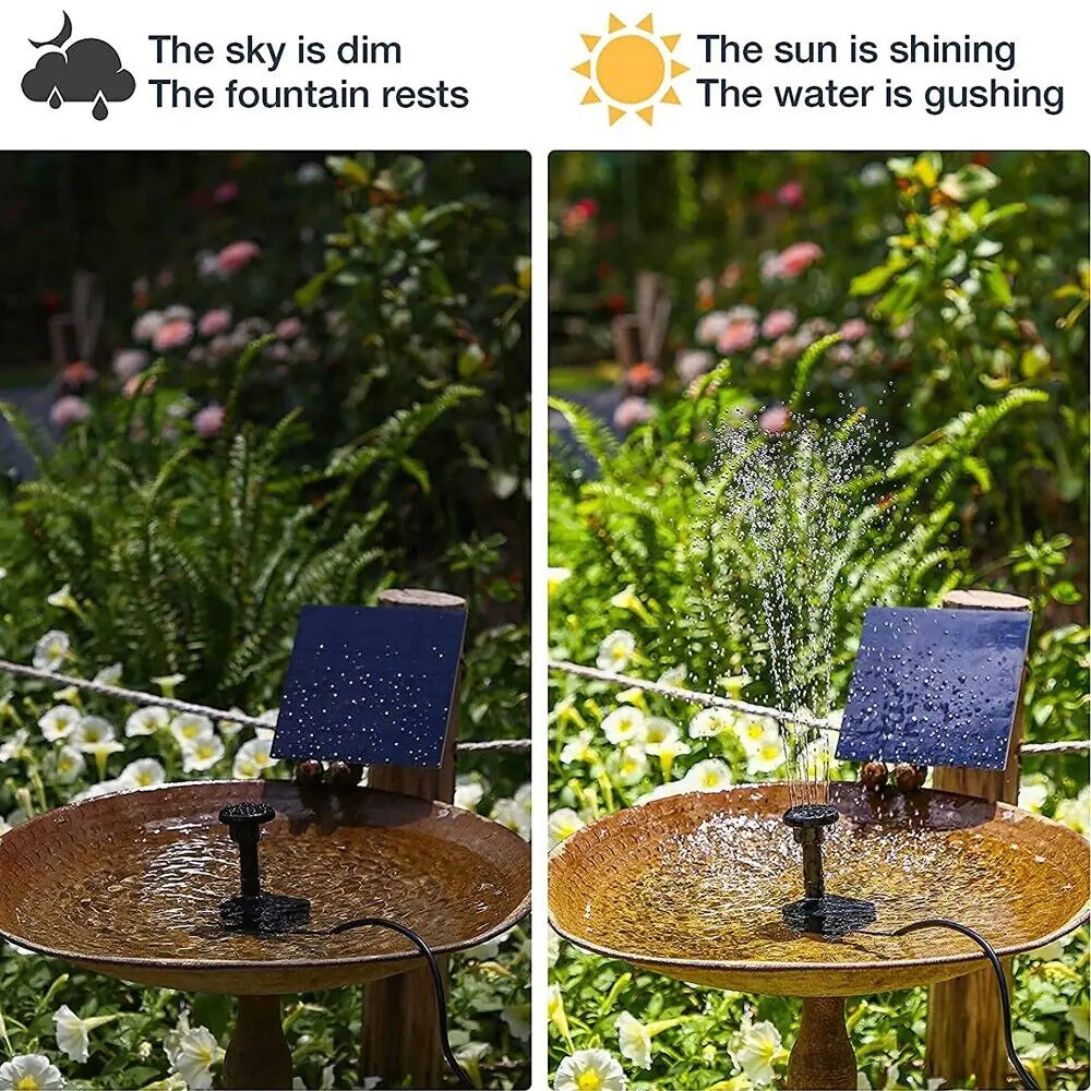 Solar Power Fountain Submersible Floating Water Pump Bird Bath Pond Garden Pool by Anti Spier