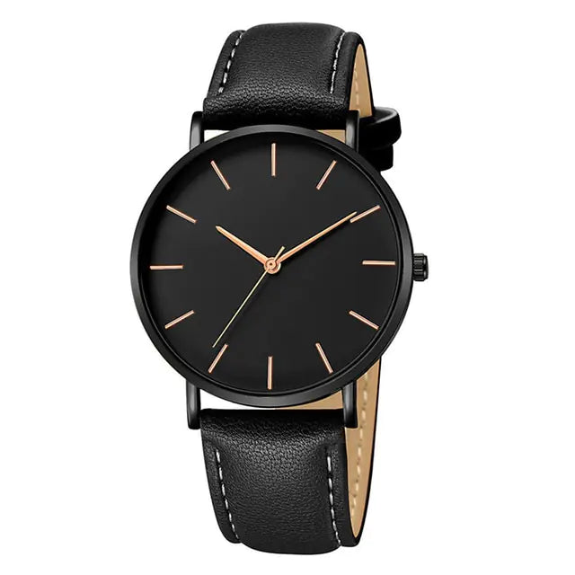 Simple Leather Men's Luxury Watches by Anti Spier